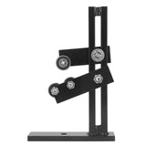 Wood Lathe Steady Rest, Woodworking Wood Lathe Tools and Accessories with 3 Fixing Wheels & Adjustable Wheel Position, L Shape Stable Lathe Tool Rest Wood Cast Iron Steady Rest Focket