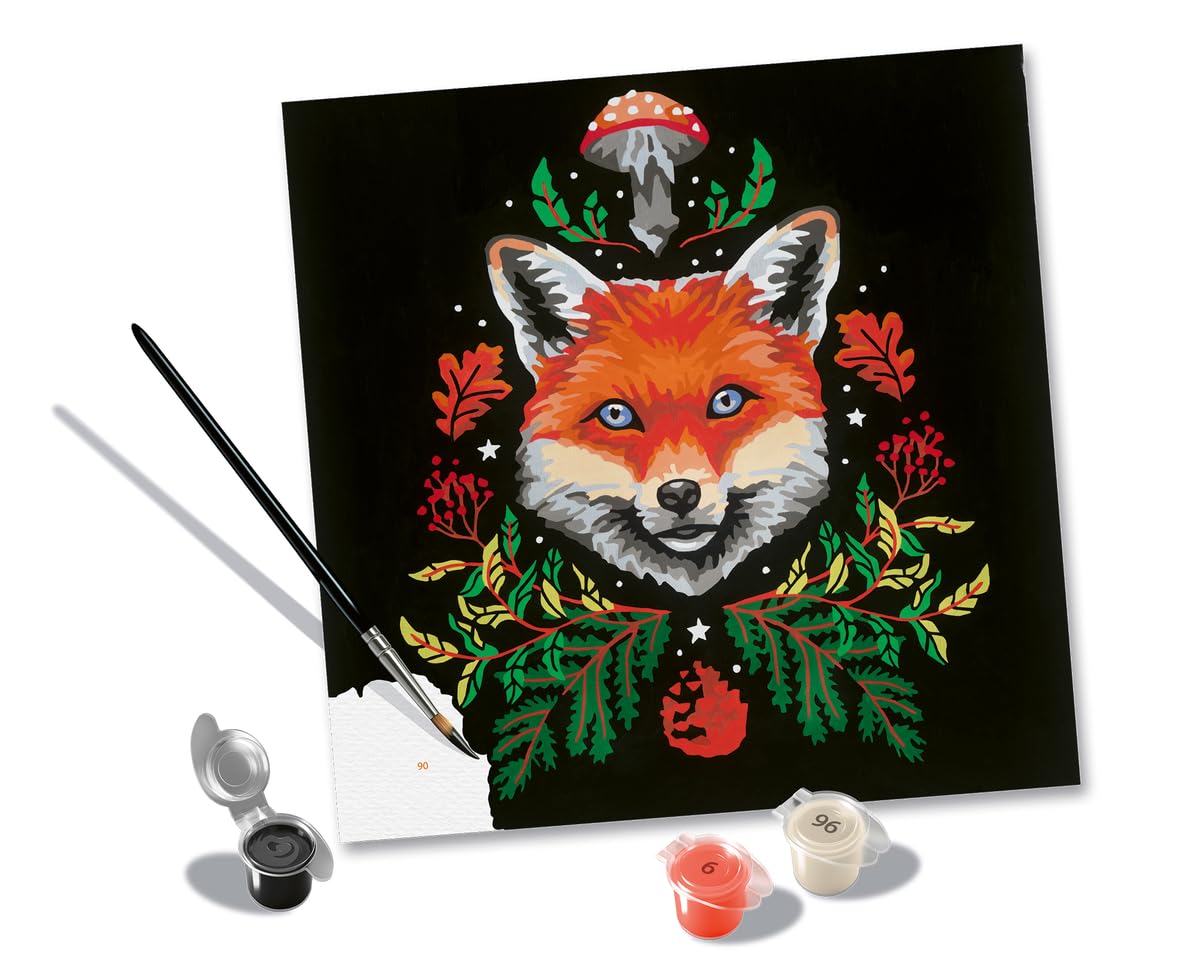 Ravensburger CreArt Pixie Cold: Fox Paint by Numbers Kit for Adults - 23511 - Painting Arts and Crafts for Ages 12 and Up Ravensburger