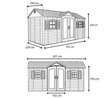 Lifetime 6446 Outdoor Storage Shed, 8 x 15 Foot, Desert Sand Lifetime