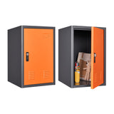 KAER Lockable Metal Locker Storage Cabinet With 1 Door, 19.6" H Organizer, for School, Office, Home, Preschool, Garage, Storage Room - Assembly Required KAER