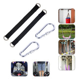 SquEqu 2 Pack Tree Swing Straps Hanging Kit 50cm 400lbs Heavy Duty Belt with Safer Lock Snap Hook Clip Carabiner Connector for Hammock Punching Bag Swings Chair Seat Gym Bar Handle Cable Outdoor SquEqu