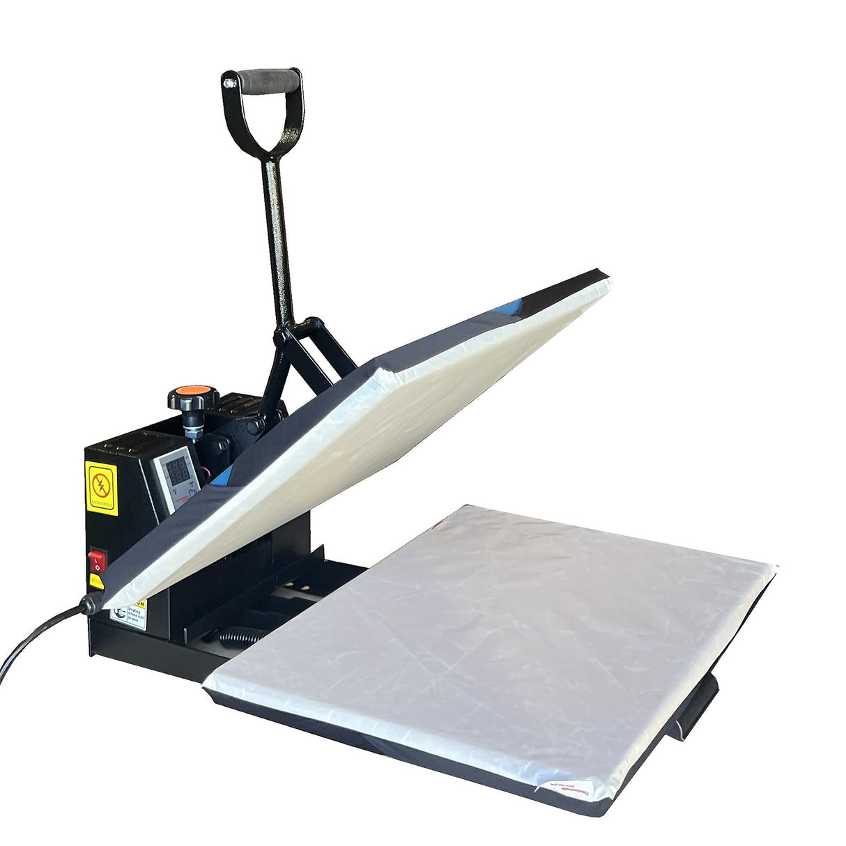 Fancierstudio Heat Press 16x20 Lower Platen Pull Out Slide Out 5.5" Sublimation Rhinestone Heat Press FS16x20BPP Blue Black Fancierstudio