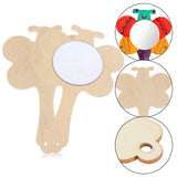 Vankcp 27pcs Creative DIY Wooden Mirror Mini Wooden Craft Painting Princess Unfinished Mirror for DIY Handmade Craft Party Decorations Vankcp