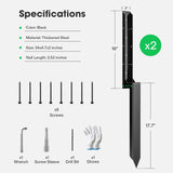 VIVOSUN Fence Post Repair Kit, Heavy-Duty Ground Spike with Gloves for Repairing Tilted or Broken Wood Posts (2 Pack, Black) VIVOSUN