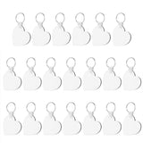 HooAMI Sublimation Keychain Blanks Products, 20 PCS Keychains Tag Heat Transfer Double-Side Heart Sublimation Blanks Key Chains for Ornament Making DIY Art Craft Supplies HooAMI