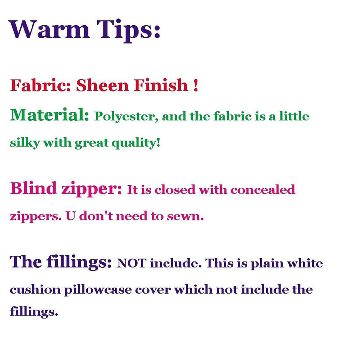 CALCA 10Pcs Plain White Sublimation Blank Pillow Case Covers Decorative Pillowcase Cushion Cover with Concealed Zippers for Heat Press and DTF Printing CALCA