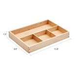 pandapark Wood Organizer Tray,Black Walnut,Desk & Drawer Storage Box (Maple Master) pandapark