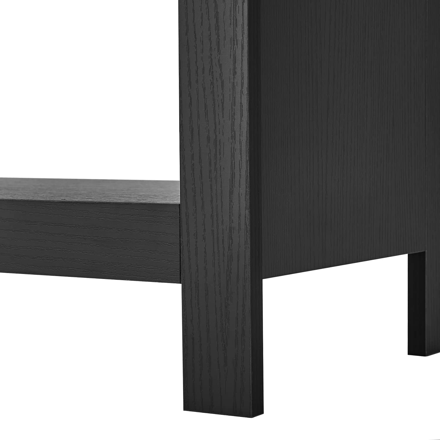 Panana Black TV Stand for 50 inch TV, Storage Shelves, Entertainment Center, Media Console, Living Room, Bedroom - WoodArtSupply