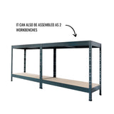 AR Shelving 2400-Lb. Capacity, 71in.H x 36in.W x 18in.D Rivet Shelving Unit, Or Combine to Make 2 Benches, Ea. 35 1/2in.H x 72in.L x 18in.D, Matte Dark Gray, Model# Garage 36/18 600 Lb. AR Shelving