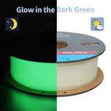 INLAND Micro Center PLA+ 3D Printing Filament 1.75mm, Green Glow in The Dark - Glowing PLA Plus 3D Printer Filament - PLA Pro Dimensional Accuracy +/- 0.03 mm - 1 kg Cardboard Spool (2.2 lbs) INLAND