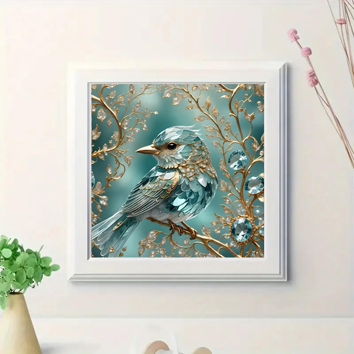 Birds Diamond Art Painting Kits for Adult, 5D Diamond Painting Kits for Adult Beginners, DIY Animal Birds Round Full Drill Diamond Dot Gem Art Kits for Home Decor 12 X 16 Inch Morudeor