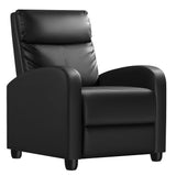 Homall Recliner Chair, Recliner Sofa PU Leather for Adults, Recliners Home Theater Seating with Lumbar Support, Reclining Sofa Chair for Living Room (Black, Leather) Homall
