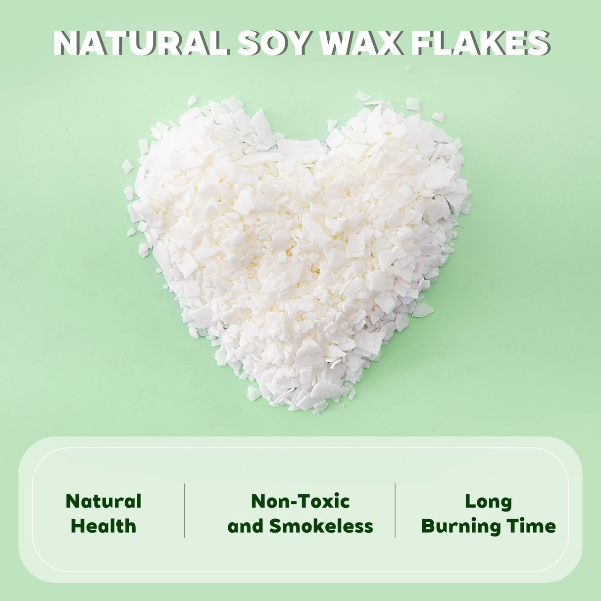 Lumispace 100% Natural Soy Wax Flakes for Candle Making, Eco-Friendly,Farm-Sourced, No Additives, Clean Burning, DIY Candle Supplies, Safe and Pure, 2 LBS LumiSpace