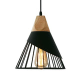 Mxsaoud Modern Black Pendant Light Over Kitchen Island, Adjustable Wood Hanging Light Fixture,Industrial Pendant Lighting for Dining Room,Living Room,Bedroom,Hallway,Kitchen,Bar Mxsaoud