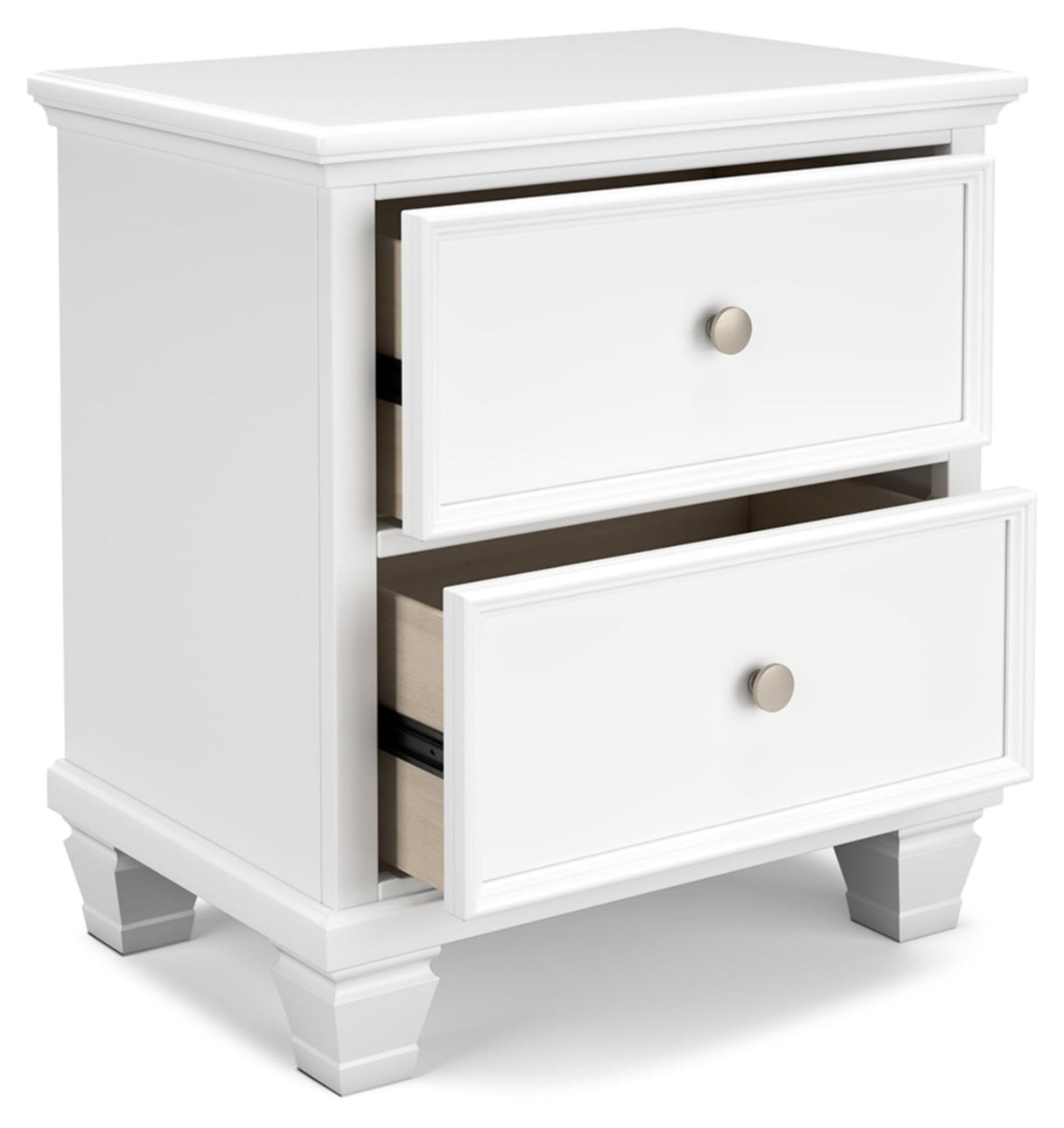 Signature Design by Ashley Fortman Traditional 2 Drawer Night Stand, White Signature Design by Ashley