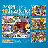 Bits and Pieces – 4-in-1 Multi-Pack Jigsaw Puzzles for Adults – 500 Piece Puzzle Set by Nancy Wernersbach – Also Available in 300 Piece Variant – Each 16" x 20" (Pack of 4 500 Piece Puzzles) Bits and Pieces