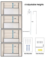 Otlsh 14"×48" Door Mirror,Full Length Mirror, Over The Door, Wall Mirror, Thin Frame, Aluminum Alloy, for Bedroom, Living Room, Entryway -White Otlsh