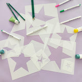 8 PCS Large Star Stencil - Different Sizes Template for Painting ZTEOFO