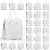 ZENFUN Set of 25 Insulated Take Away Bags, Small Insulated Cooler Bag Grocery Bags, White Thermal Bags for Hot&cold Frozen Food, Food Delivery, 9.5 x 6 x 10 Inches ZENFUN