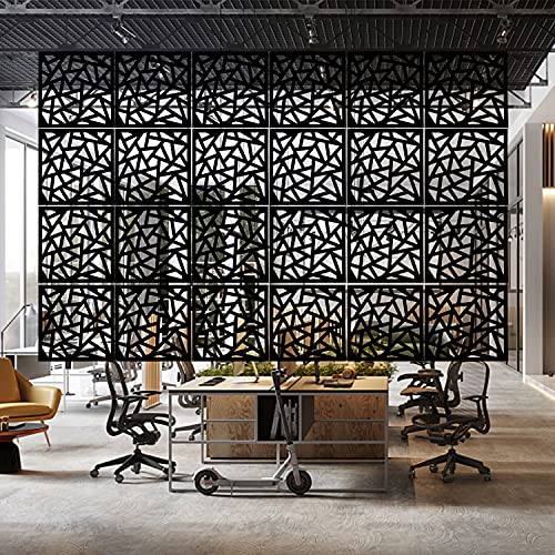 Kernorv Hanging Room Divider Made of Environmentally PVC, 12 PCS Partitions Panel Screen for Decorating Bedroom, Dining, Study and Sitting-Room, Hotel, Bar and Restaurant KERNORV