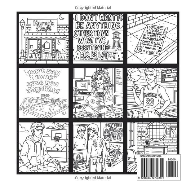 Peytons Sketchbook - Unofficial One Tree Hill Inspired Colouring Book (Emma's Fandom Multiverse) WoodArtSupply