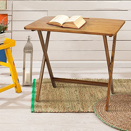 American Trails Presto Products Company Arizona Folding Table with Solid Red Oak,Warm Brown American Trails