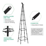 MQHUAYU 2 Pack Garden Obelisk Trellis for Climbing Plants Outdoors, 65 Inch Rustproof Plant Stand Climbing Support with Adjustable Heights for Indoor Potted Plants, Vines, Flowers Stands, Vegetables MQHUAYU