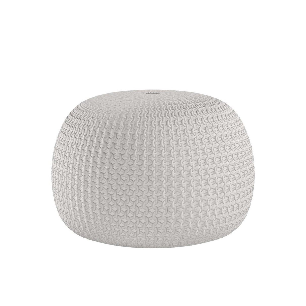 FRELISH DECOR Round Pouf Ottoman Hand Knitted 100% Cotton Pouf Foot Stool - Knitted Bean Bag - Floor Chair for Living Room Bedroom - Foot Rest for Couch (20 Diameter x 14 Height) - Natural FRELISH DECOR
