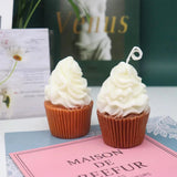 Cupcake Shape Soap Mold Ice Cream Shape Silicone Mold Resin Candle Mould Ice-Cream Cone Candles Molds Cupcake Swirl 3D Silicone Soap Mould for DIY Dessert Candle Wax Resin Clay Craft AddLotLot