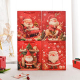 Rusikia 12 Christmas Gift Bags with 12 Tissues and 1 Satin Ribbon, Red Party Favor Bags Bulk with Handles, Glittery Cute Balls Father Christmas Paper Bag for Wrapping Holiday (Medium 10"x4"x12.6") Rusikia