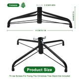 Christmas Tree Stands, Universal Folding Christmas Tree Stands For Fits 0.5-1.1 Inchs Tree Pole, 3 Ft To 8 Ft Artificial Trees WoodArtSupply