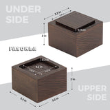 FASONLA Bed Risers (Set of 4) Furniture Risers Lifts Height 2", Oak Solid Wood Risers for Bed, Furniture, Table, Sofa, Chair Risers with Non-Slip Recessed Hole (4pcs-2" Hight-Walnut Color) FASONLA