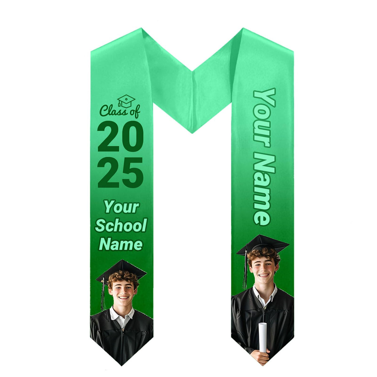 QOMOLANGMA 10PCS Sublimation Blank Graduation Stole Sash 60 in x 4.92 in Adult Bachelor Belt Double Layer Graduation Party Gift for Hear Press Transfer QOMOLANGMA