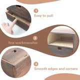 2-Drawer Desk Organizer Rustic Wooden Drawer Organizer for Storing Small Items Wood Countertop Drawer Organizers Storage Drawers for Desk Heavy Carbonization Farmhouse Storage Box (7 x 7in) KeaJuidy