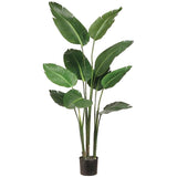 One 5 Foot Artificial Bird of Paradise Palm Tree Potted Plant by TRESIL Bagari Store