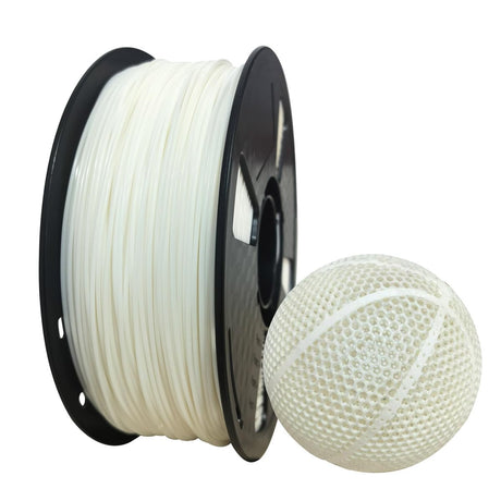 CC3D TPE Filament 40D White 1.75mm 1KG 3D Printer Filament Airless Basketball FDM 3D Printing Materials Flexible Basketball Filament for 3D Printed Airless Basketballs CC3D