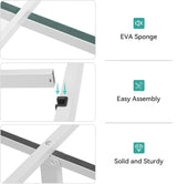 YITAHOME Farmhouse Bed Frame King Size, 49.14" Tall Storage Headboard, Led Light & Charging Station, Sliding Barn Door, Wooden Platform Bed Frame, Metal Slats Support, No Box Spring Needed, White YITAHOME