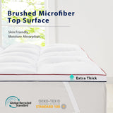 L'AGRATY Mattress Topper Full - Cooling Pillow Top Mattress Topper Full Size Extra Thick Plush Bed Topper Down Alternative Overfilled Soft Mattress Pad for Back Pain L'AGRATY