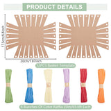 FREEBLOSS 12 Set DIY Basket Weaving Kit Rectangular Raffia Ribbon Basket Creative Woven Bowls for Adults Paper Basket Making Kit for Students Arts and Crafts Projects Basket Activities FREEBLOSS