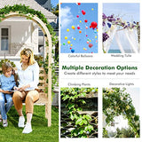 Giantex 81in Garden Arch with 2-Person Bench, Wooden Garden Arbor Archway Trellis for Climbing Plants, Outdoor Wedding Arches Patio Trellis Pergola for Ceremony Party Lawn Backyard, Load 543 lbs Giantex