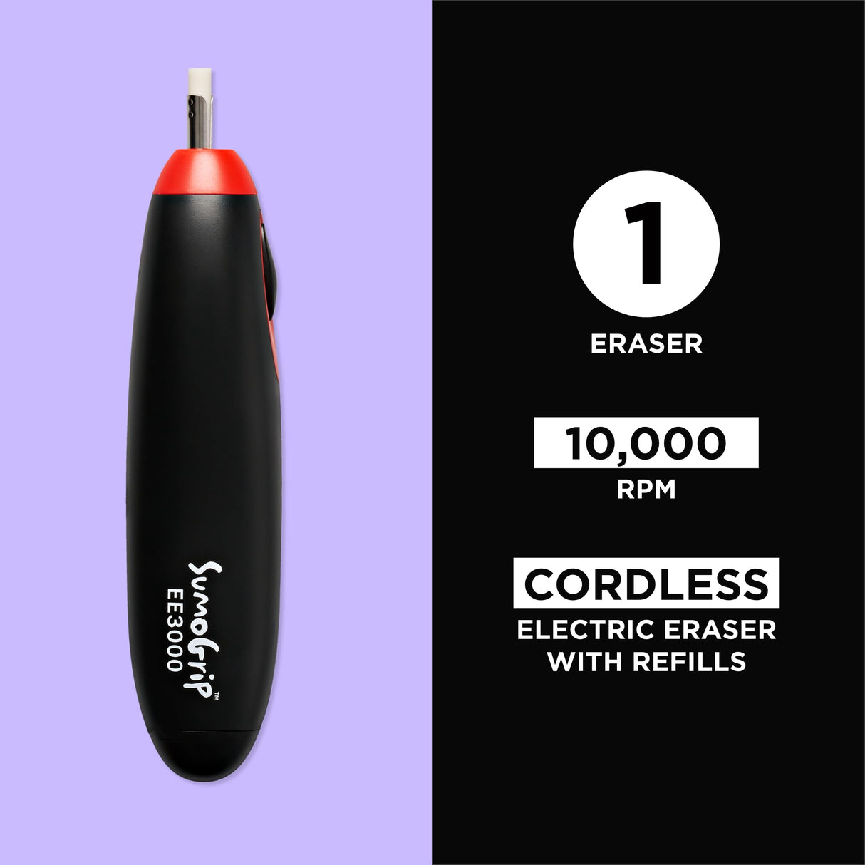 Sakura EE-3000 SumoGrip Electric Eraser, Black SAKURA