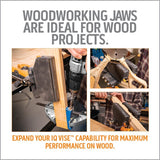 Work IQ Tools Woodworking Vise Jaws | Reversible Multi-Functional Jaws | Expanded Jaw Height and Width for Secure Grip on Fine Hardwood and Molding | Compatible with IQ Vise WORK IQ TOOLS