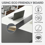Nuipesn Rectangular Conference Room Table, Seminar Table Meeting Room Table Boardroom Desk Business Seminar Table Printer Desk no Chair for Office (White+Grey,9.84FT,118.11" L*51.18" W*29.53" H) Nuipesn