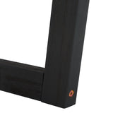 SAFAVIEH Outdoor Collection Leo Natural/Black Solid Wood Round Coffee Table SAFAVIEH