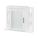 Bush Furniture Key West Bathroom Medicine Cabinet with Mirror, White Ash Bush Business Furniture