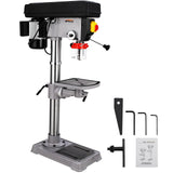 GarveeTech 13 in Benchtop Drill Press, 7.5 Amp 120V Pure Copper Motor, 288-3084 RPM Variable Speed Cast Iron Bench Drill Press, 0-45°Tilting Worktable, Tabletop Drilling Machine for Wood Metal GarveeTech
