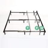 ZINUS Compack Metal Adjustable Bed Frame, 7 Inch Support Bed Frame for Box Spring and Mattress Set, Twin/Full/Queen, Black ZINUS