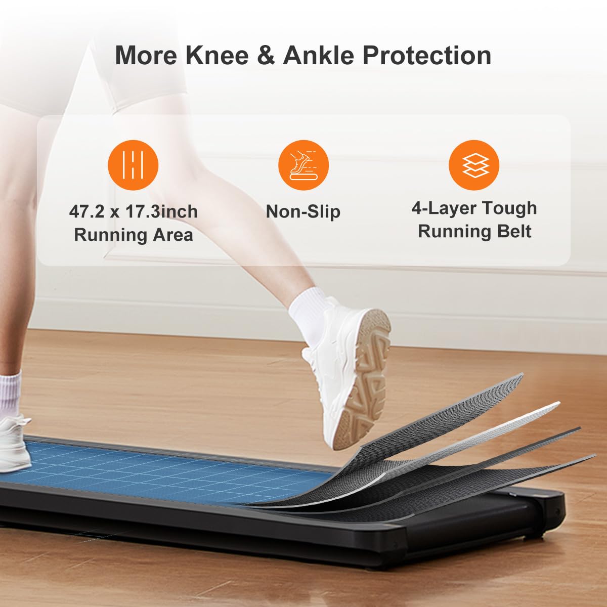 WALKINGPAD MC11 Folding Treadmill 2 in 1 Walking Pad Under Desk Foldable Walking and Running Treadmills for Office and Home No Installation Required 1-7.5mph WALKINGPAD