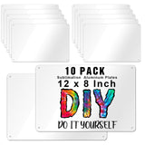 Hicarer 10Pcs Sublimation Blank Aluminum Signs Metal Signs Sublimation Signs White Sign Blanks for Outdoor Birthday Parking Yard Office Garage Business Rent Workplace Home Delivery Sign(12 x 8 Inch) Hicarer