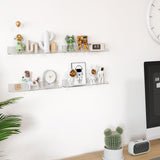 Lifewit Floating Shelves for Vinyl Record, 6 Pack 12" Clear Acrylic Wall Shelf Room Decor for Book/Photo/Picture/Makeup Display in Bedroom, Living Room, Bathroom Storage and Organization Lifewit